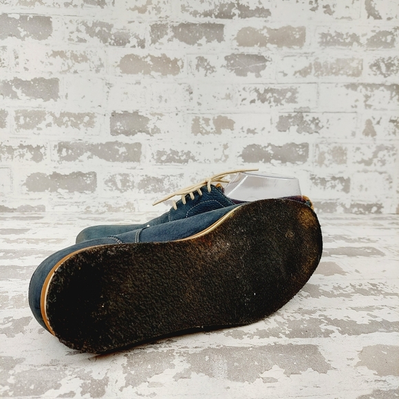 Johnston & Murphy Ashby Plain Toe Navy Tumbled Nubuck Lace Up Oxfords W314 - Picture 8 of 11